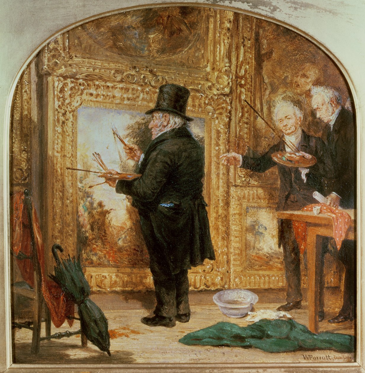 JMWTurner (1775-1851) रॉयल अकादमी में, वार्निशिंग डे द्वारा विलियम पैरट