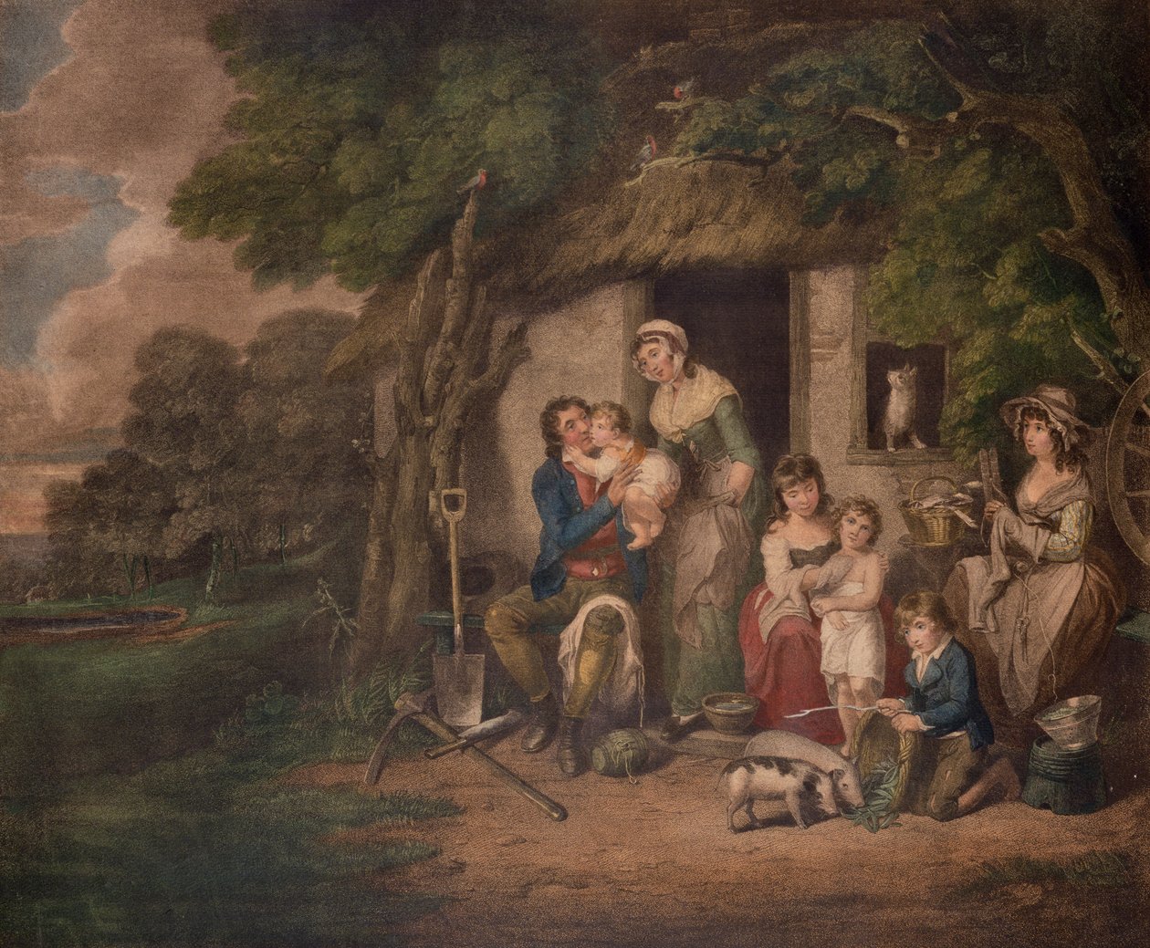 शनिवार शाम, 1795 (रंग बधाई) द्वारा विलियम रेडमोर बिग्ग