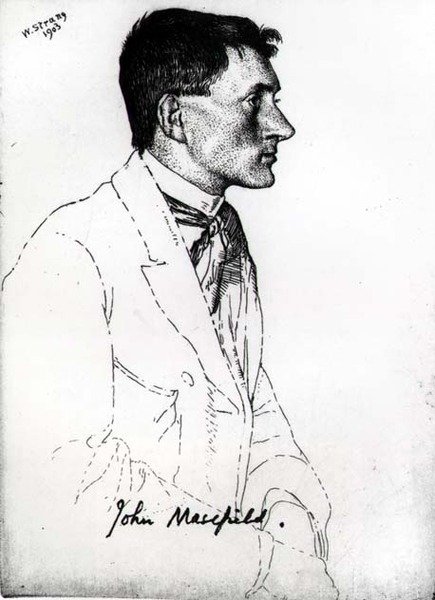 जॉन मेसफील्ड (1878-1967) (कागज पर स्याही) द्वारा विलियम स्ट्रैंड