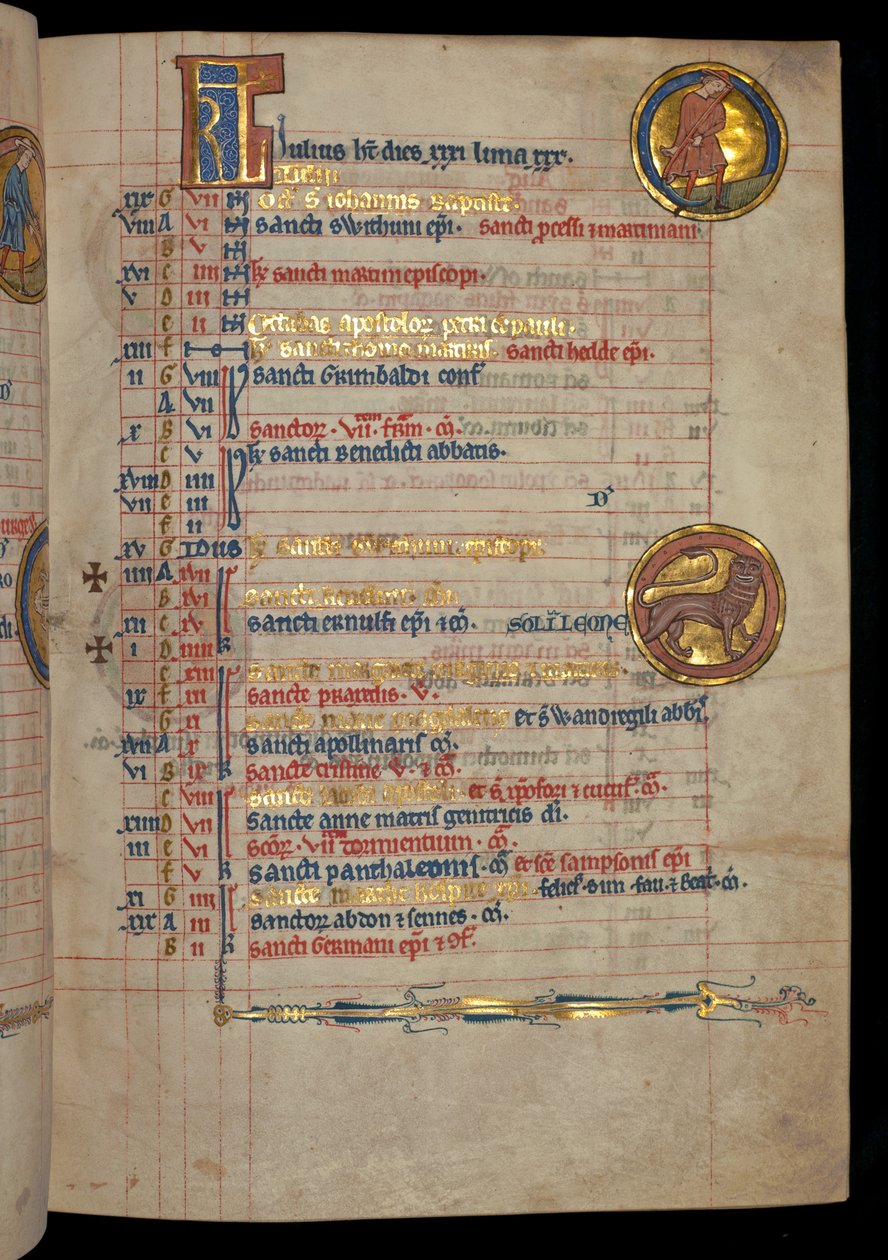 सुश्री 322 एफ। 4 आर, जुलाई, एक आदमी, &39;डी ब्रेअल्स Psalter&39; से चित्रण द्वारा विलियम डी ब्रेलेस