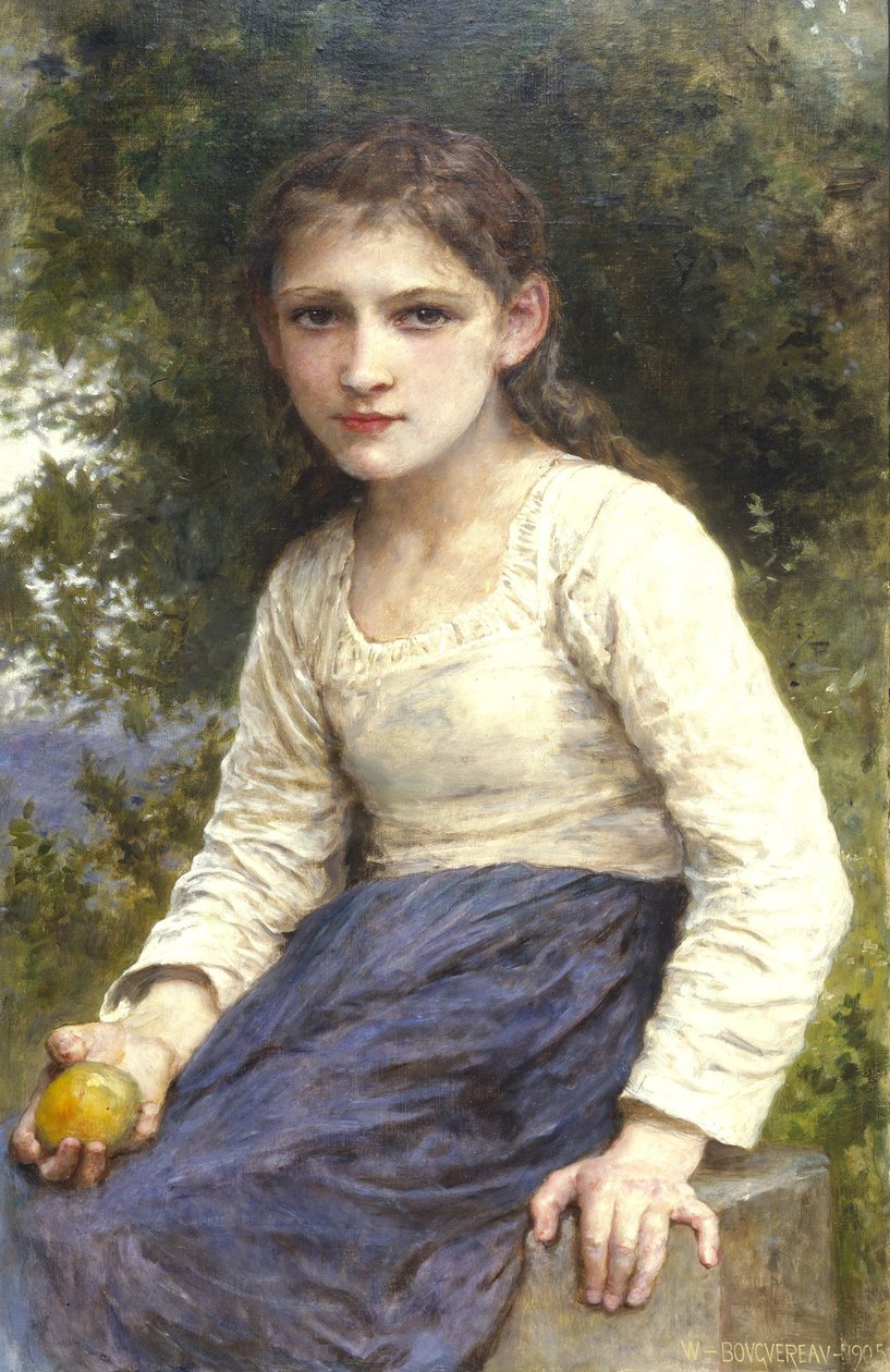 एक लड़की के साथ Apple, 1905 द्वारा विलियम एडोल्फ ब्यूगेरियो