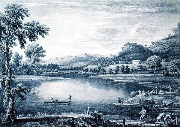 एम्बलेसाइड के पास विनेंडर मीर का एक दृश्य, चेटेलिन और मुलर द्वारा उकेरा गया द्वारा विलियम (बाद) बेलर्स