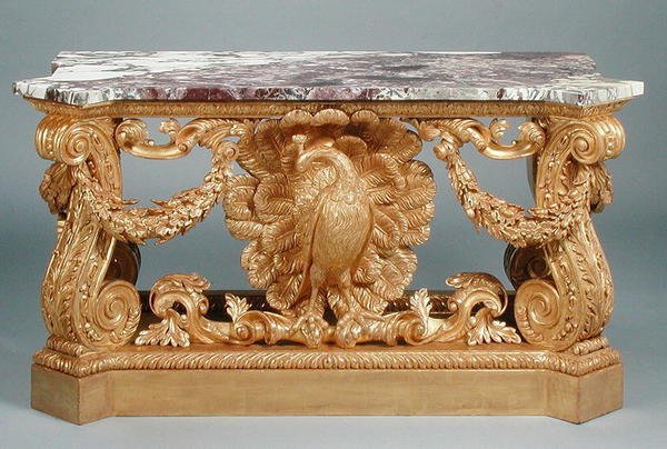 टेबल, c.1735 (नक्काशीदार गिल्टवुड) द्वारा विलियम (बाद में) केंटो