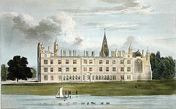 एकरमैन के 'रिपॉजिटरी ऑफ आर्ट्स' से बर्गली हाउस, प्रकाशित c.1826 (कलर लिथो) द्वारा विलियम (बाद में) वेस्टाल