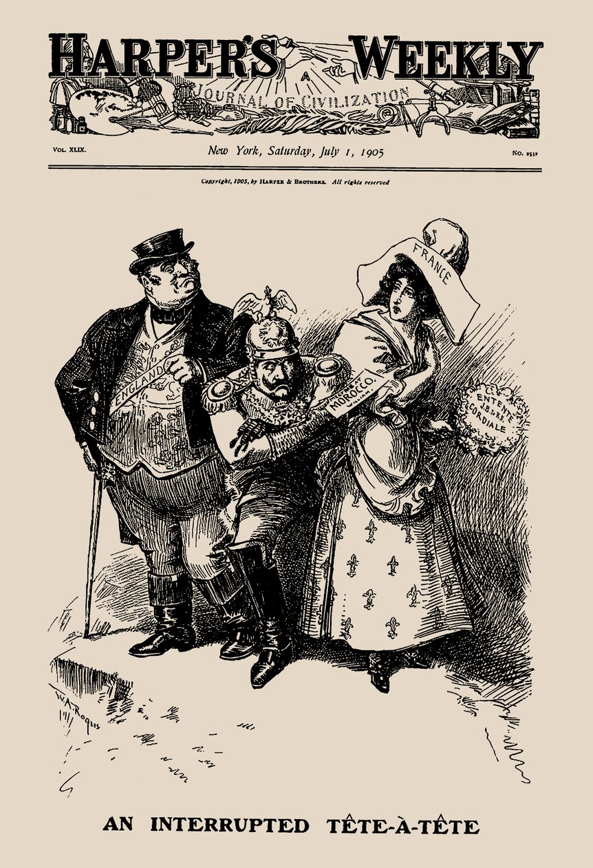 एन इंटरप्टेड टेटे-ए-टेट हार्पर वीकली, 1905। द्वारा विलियम एलन रोजर्स