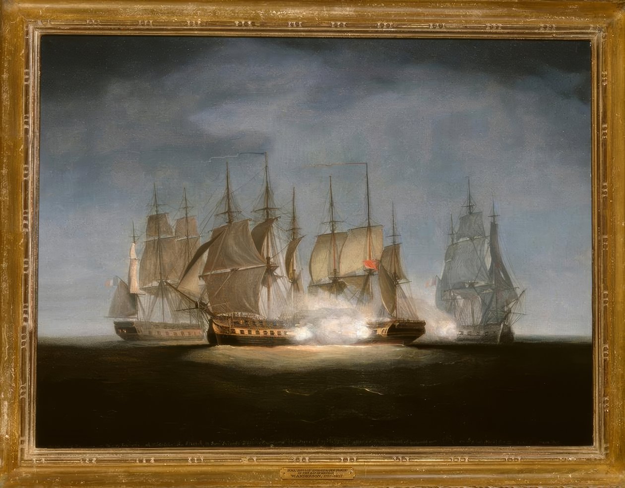HMS Sibylle फायर, 1799 - जेम। वी। W.Anderson द्वारा विलियम एंडरसन