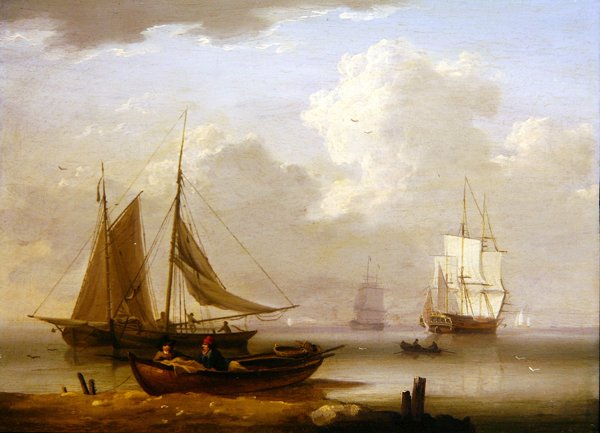 समुद्री, c.1800 (बोर्ड पर तेल) द्वारा विलियम एंडरसन