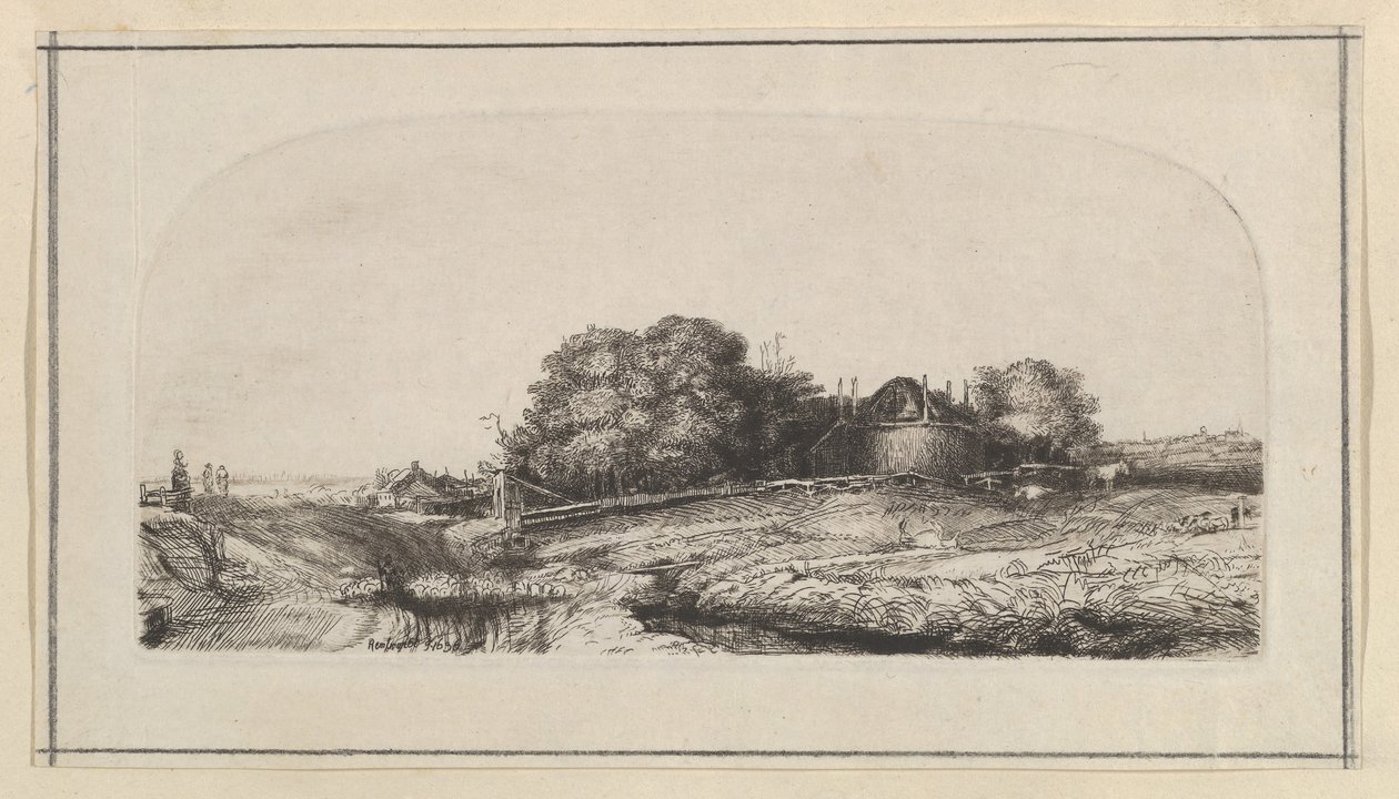 हेबरन के साथ लैंडस्केप और भेड़ की नकल का झुंड, 1750-1810। द्वारा विलियम बैली