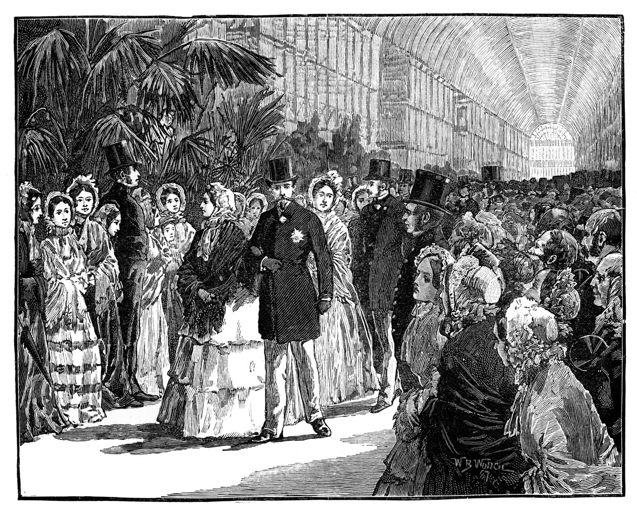 रॉयल और इंपीरियल यात्रा क्रिस्टल पैलेस, 1850 के दशक में, c1888। द्वारा विलियम बार्न्स ऊन