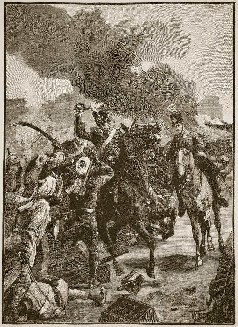 थोबवेल इन सोबरॉन, 1846, &39;कासल इलस्ट्रेटेड हिस्ट्री ऑफ इंग्लैंड&39; (सेपिया फोटो) से चित्र द्वारा विलियम बार्न्स ऊन