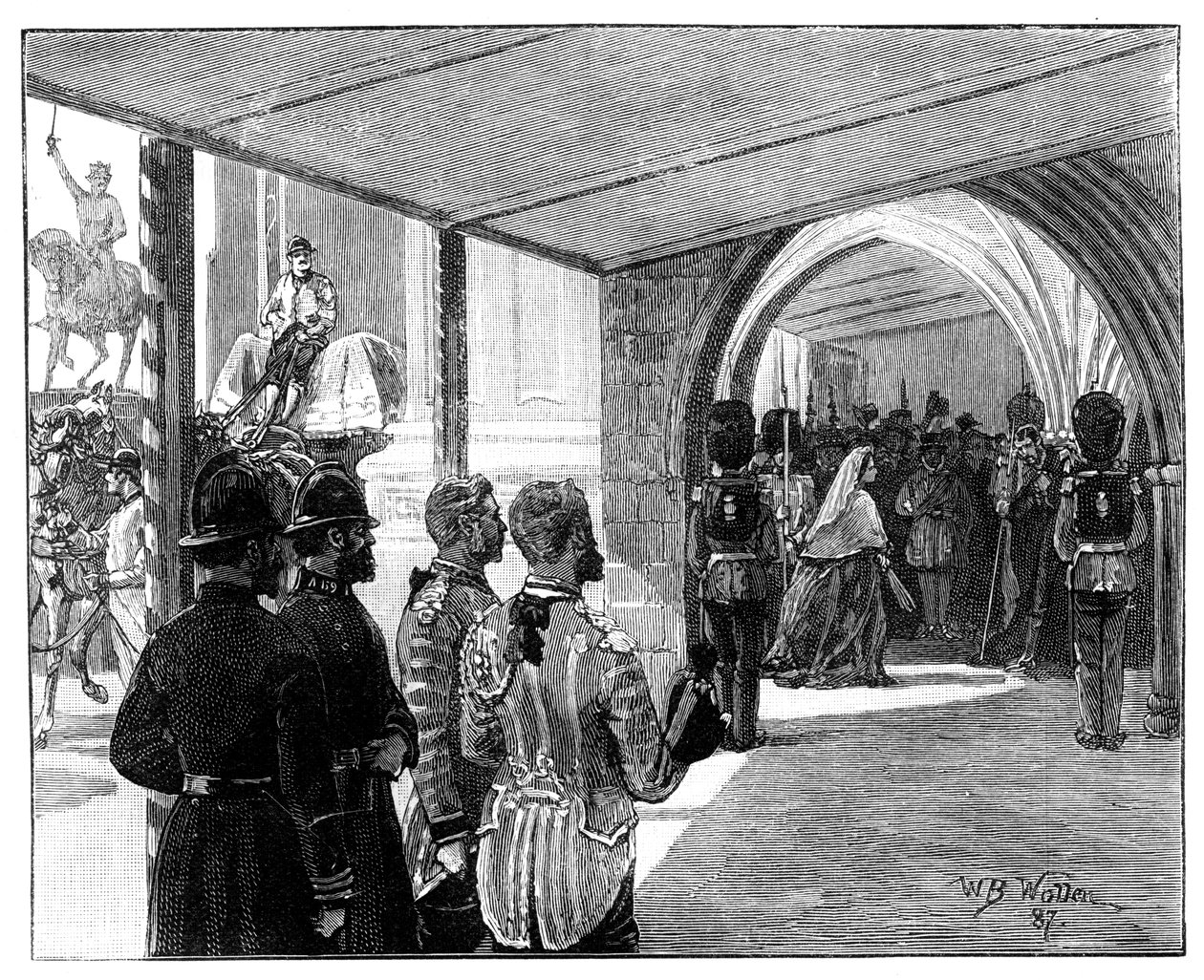 संसद का उद्घाटन, वेस्टमिंस्टर, लंदन, 1866। द्वारा विलियम बार्न्स ऊन