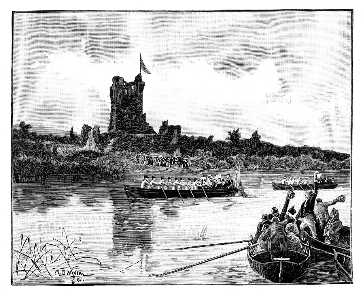 आयरलैंड में रॉयल दौरा, रॉस कैसल, किलार्नी, 1887 द्वारा विलियम बार्न्स ऊन