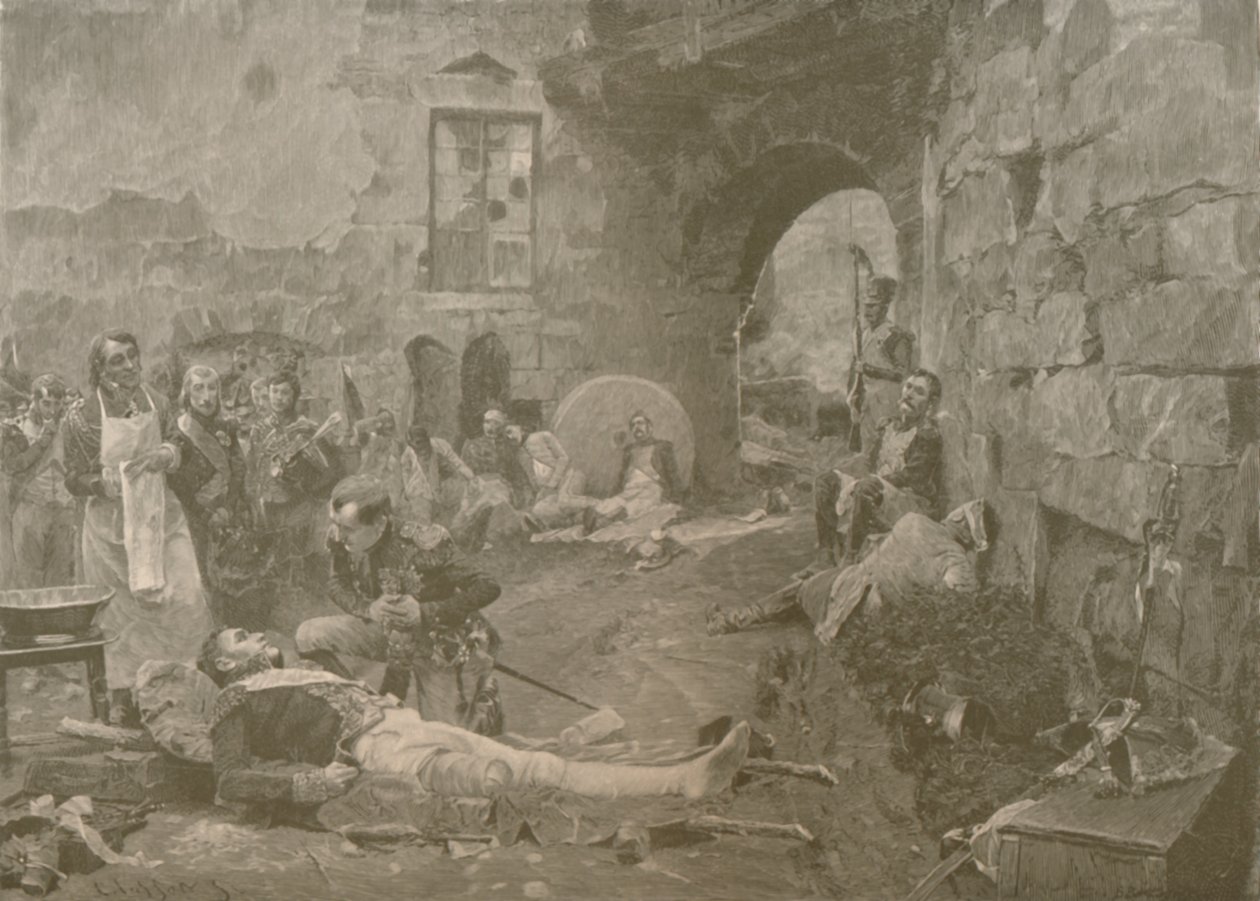 'नेपोलियन एंड मार्शल लैंस एट एसलिंग', 1809, 1896' द्वारा विलियम बैक्सटर पामर क्लॉसन