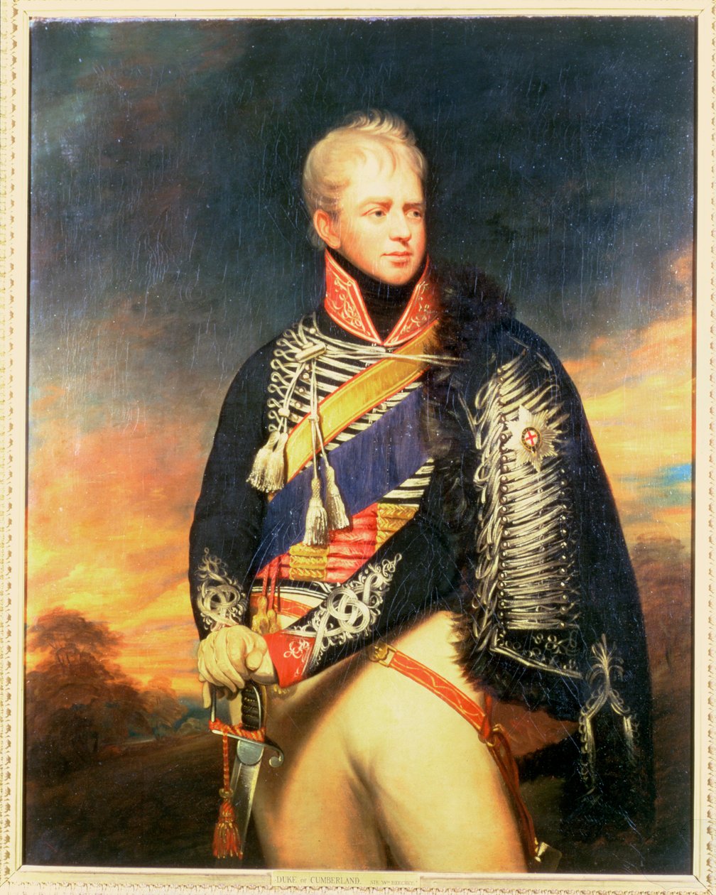 अर्नेस्ट के पोर्ट्रेट, कंबरलैंड के ड्यूक और हनोवर के राजा (1771-1851) (कैनवास पर तेल) द्वारा विलियम बीचे