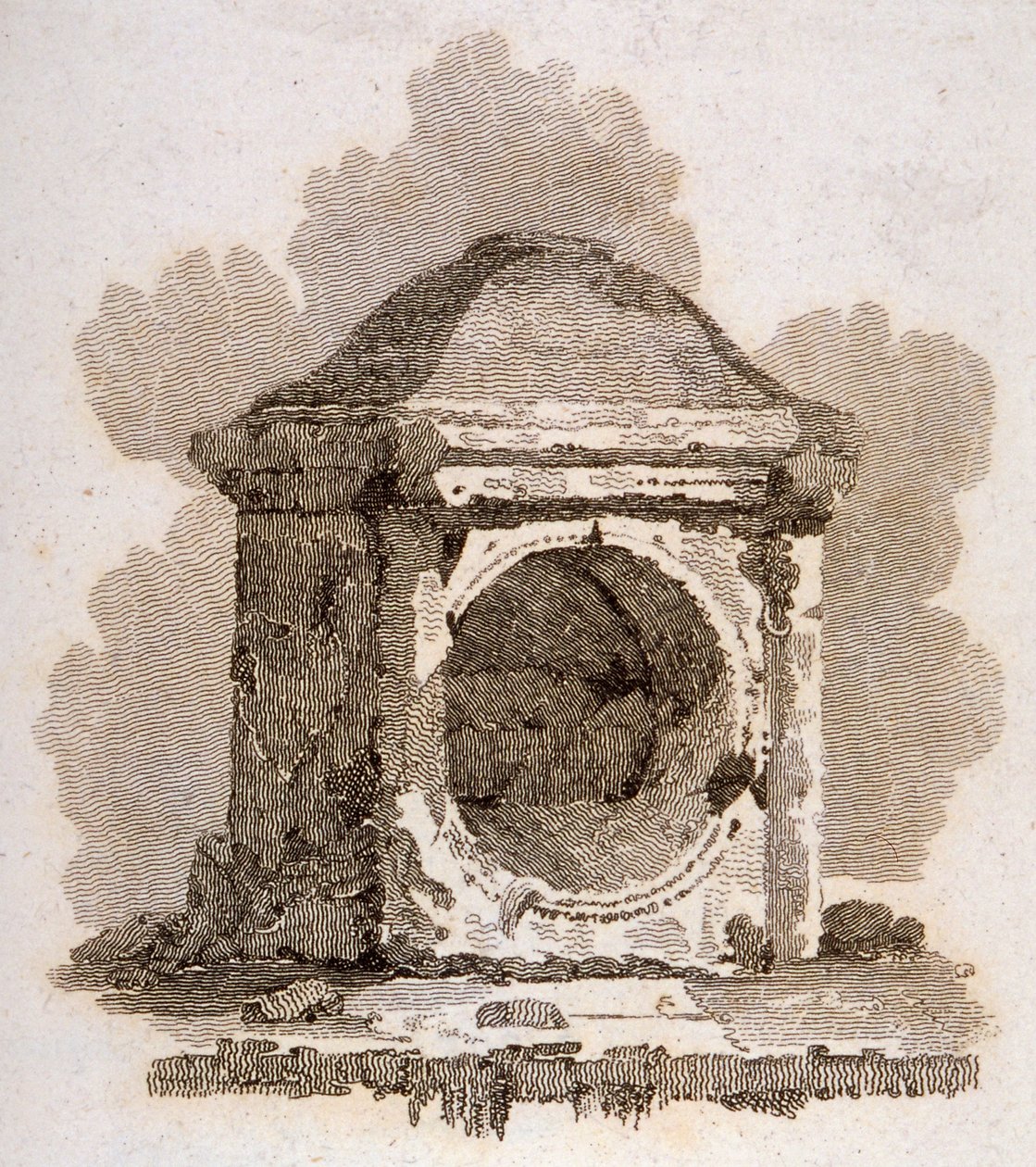 लंदन स्टोन, केनन स्ट्रीट, सिटी ऑफ़ लंदन, 1806 द्वारा विलियम बर्नार्ड कुक