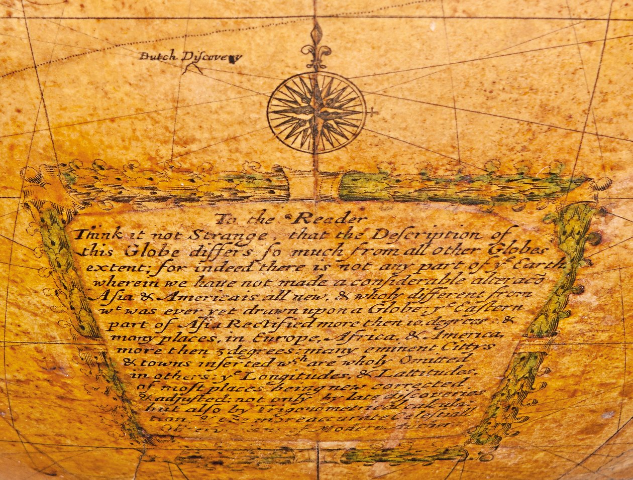 प्रारंभिक अंग्रेजी स्थलीय ग्लोब, c.1673 द्वारा विलियम बेरी