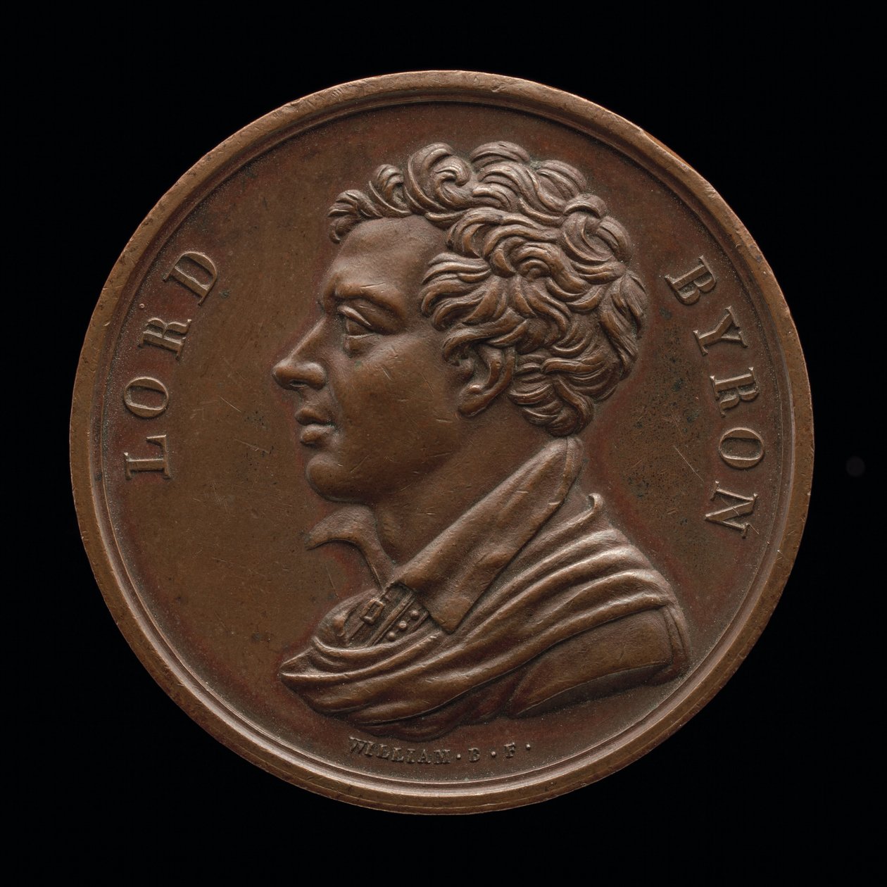 लॉर्ड बायरन, 1788-1824, कवि [आगे की ओर], 1824। द्वारा विलियम बिनफील्ड