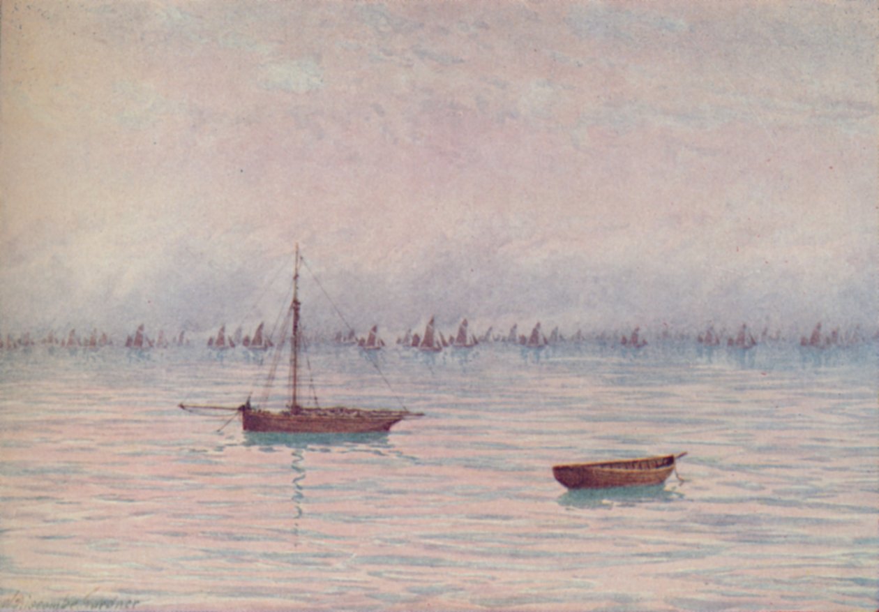 ए फिशिंग फ्लीट, 1910 द्वारा विलियम बिस्कोम्ब गार्डनर