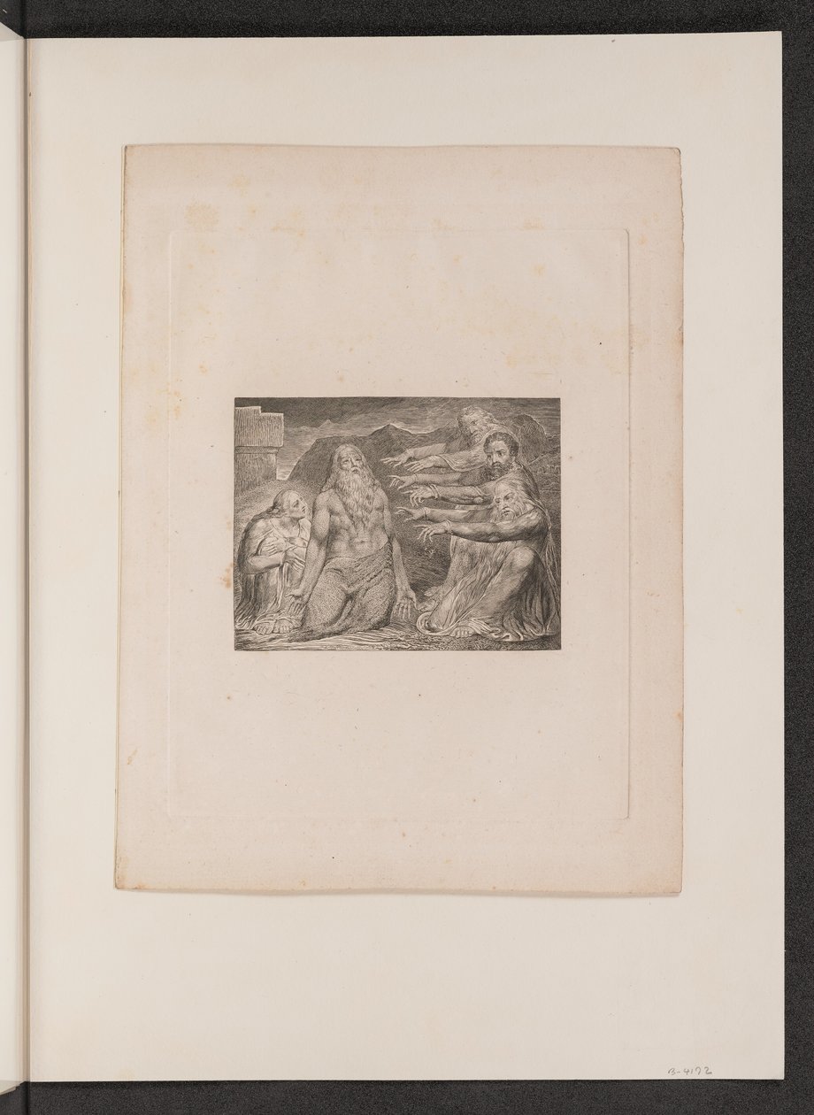 जॉब रिबुक्ड बाय हिज फ्रेंड्स, 1825। द्वारा विलियम ब्लेक