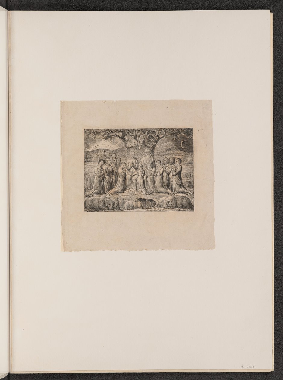 नौकरी और उसका परिवार, 1825। द्वारा विलियम ब्लेक