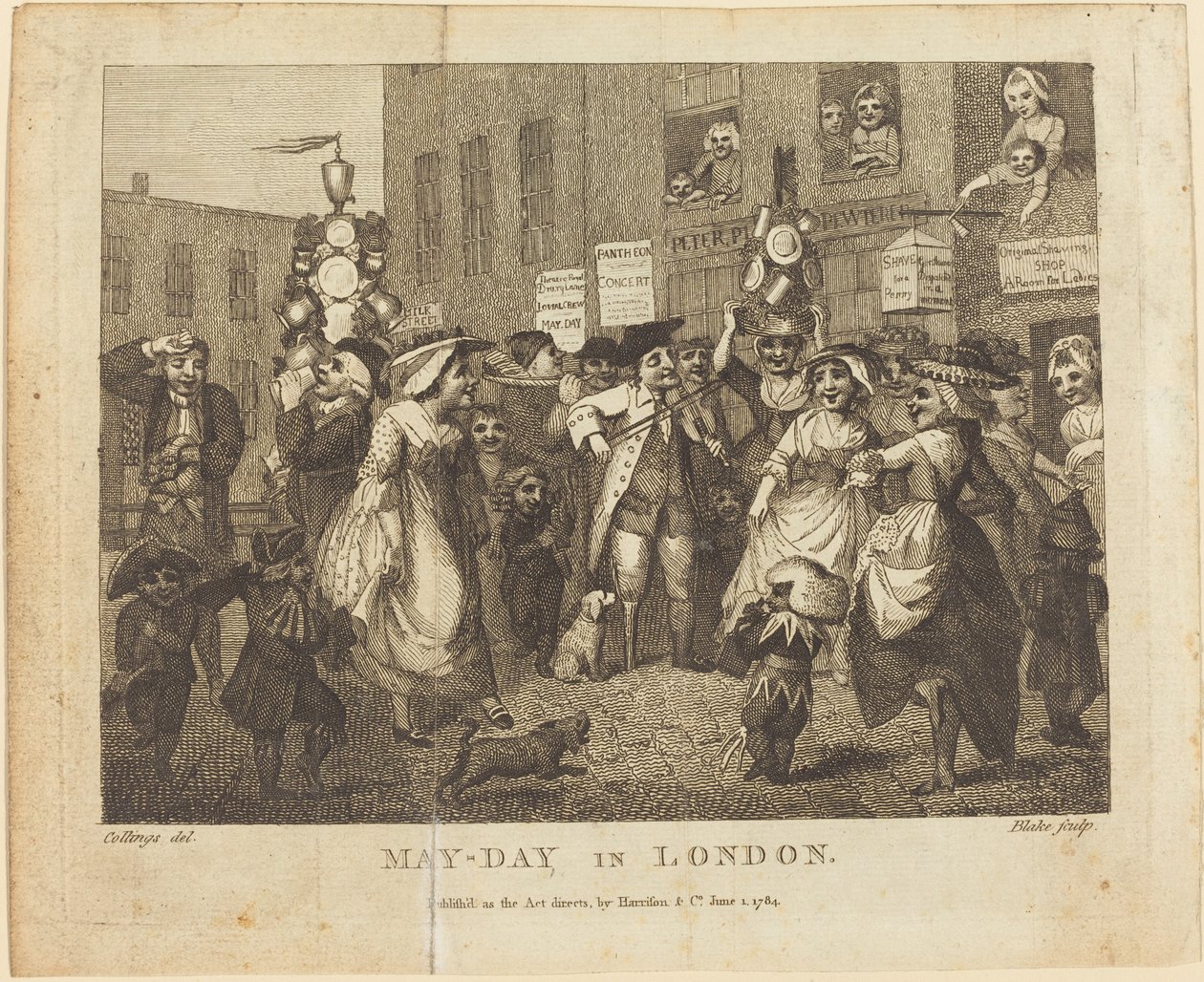 लंदन में मई दिवस, 1784। द्वारा विलियम ब्लेक