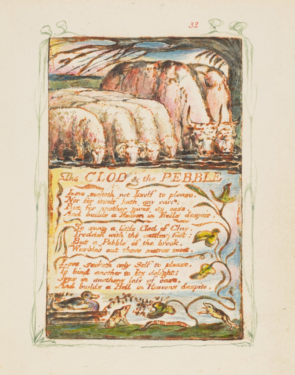 मासूमियत और अनुभव के गीत: द क्लोड और कंकड़, ca. 1825। द्वारा विलियम ब्लेक