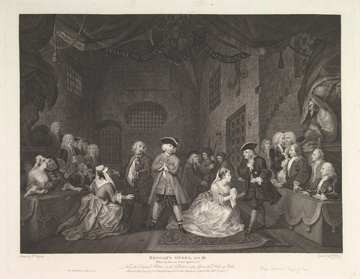 भिखारी ओपेरा, अधिनियम III, 1 जुलाई, 1790। द्वारा विलियम ब्लेक