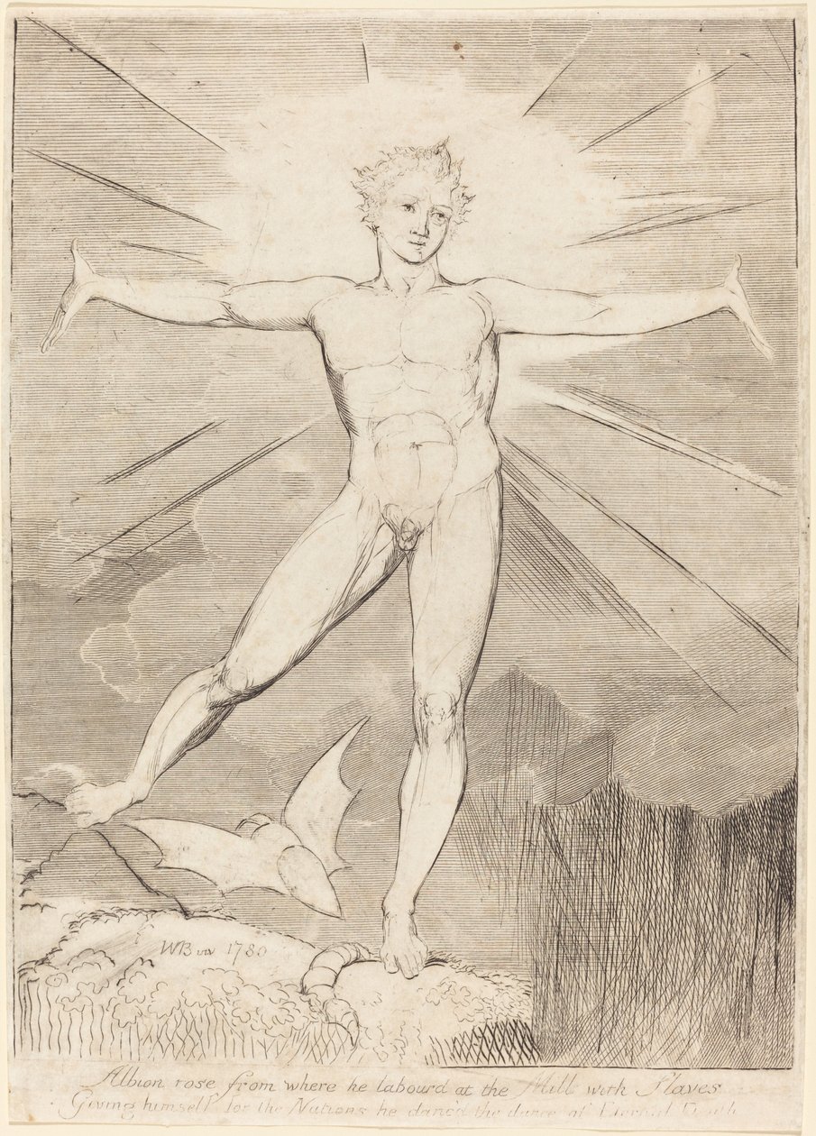 एल्बियन ग्लैड डे का नृत्य, c. 18031810. द्वारा विलियम ब्लेक