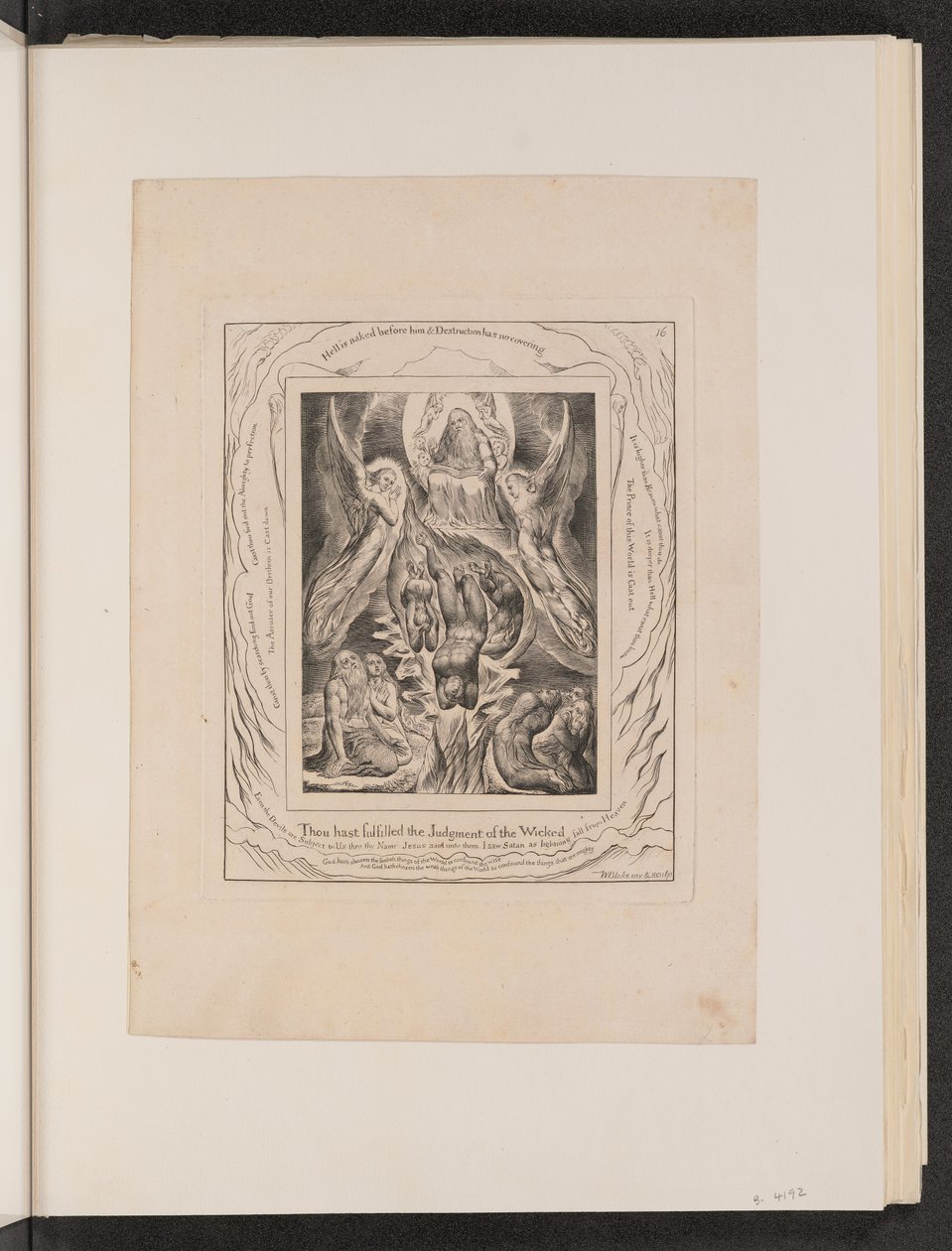 शैतान का पतन, 1825। द्वारा विलियम ब्लेक