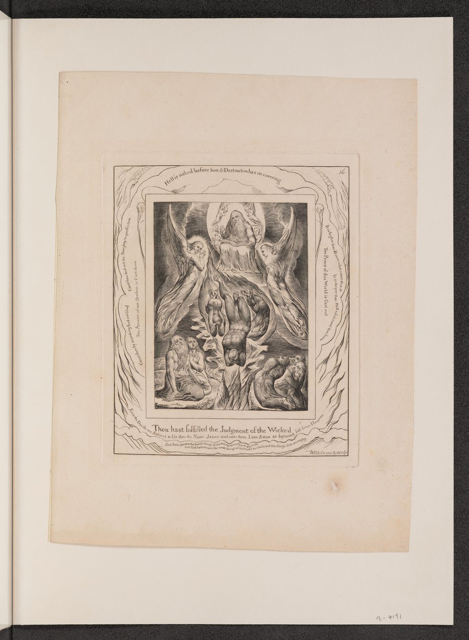 शैतान का पतन, 1825। द्वारा विलियम ब्लेक