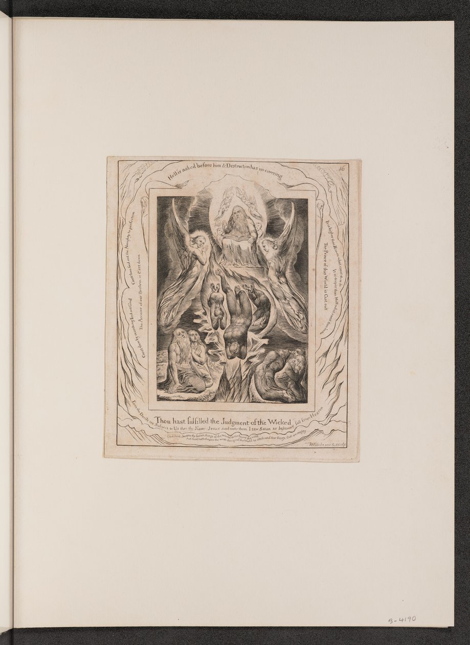शैतान का पतन, 1825। द्वारा विलियम ब्लेक