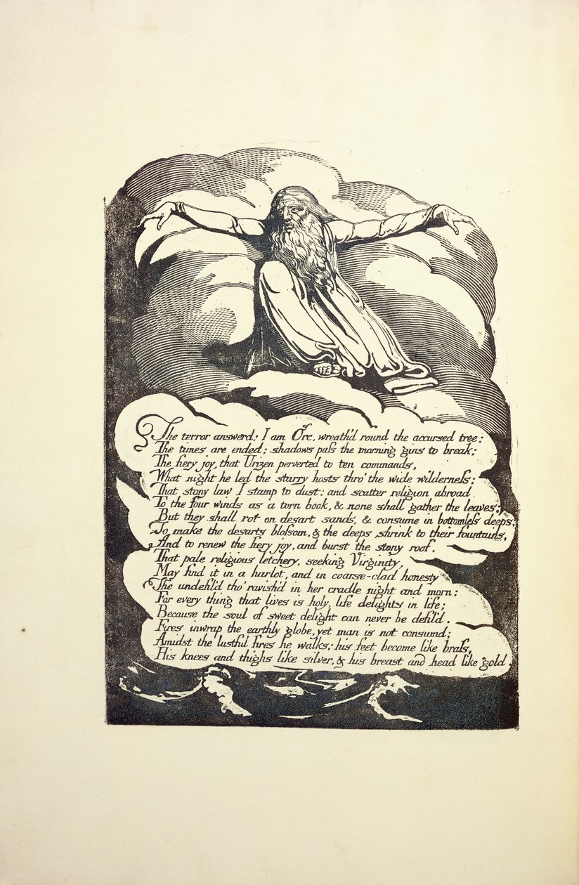 द टेरर ने जवाब दिया, मध्य 1790s द्वारा विलियम ब्लेक
