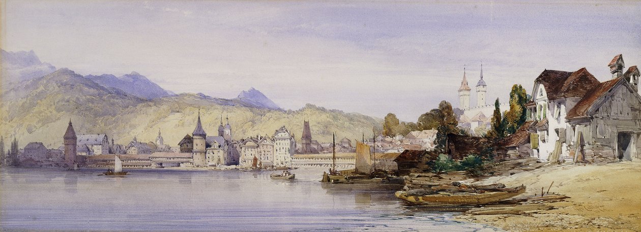 झील से ल्यूसर्न, 1862 द्वारा विलियम कॉलो