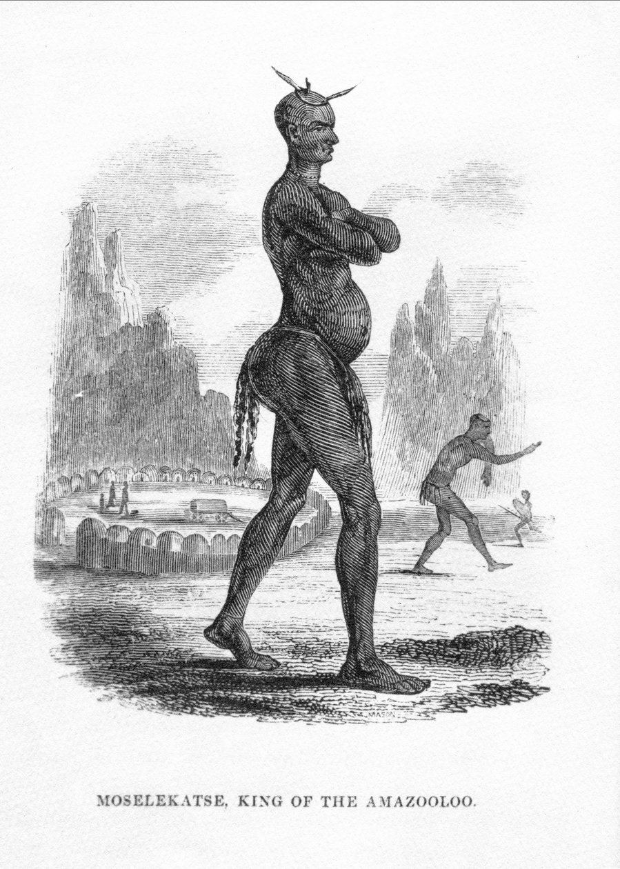 1852 में अमाज़ोलू के मोसेलेकत्से राजा द्वारा विलियम कॉर्नवॉलिस हैरिस