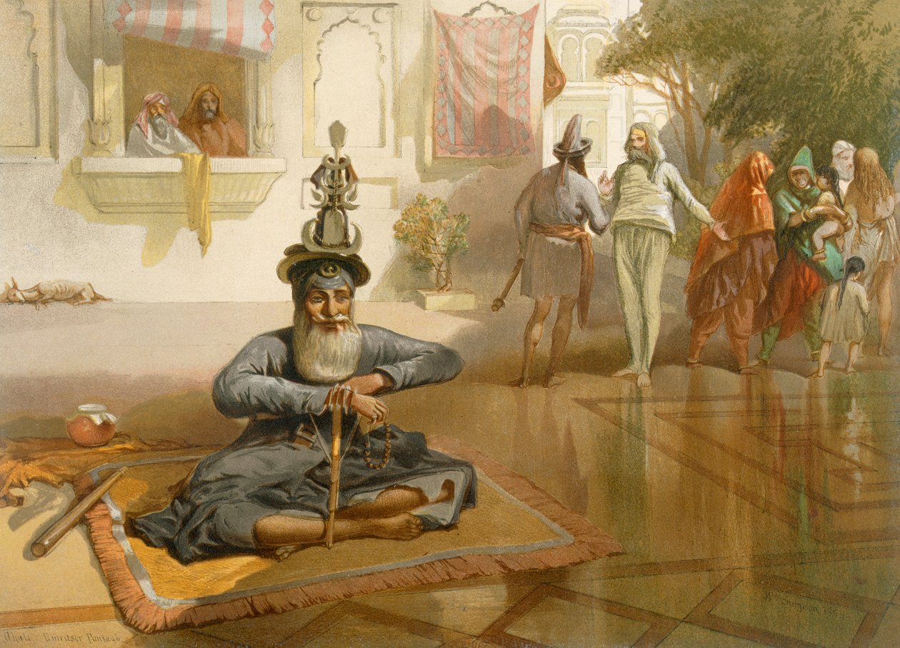 अकालिस, and इंडिया एंशिएंट एंड मॉडर्न ’, 1867 से, उमरिट्स होली टैंक में द्वारा विलियम क्रीमिया सिम्पसन
