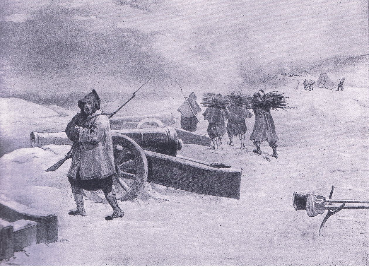 सेवस्तोपोल से पहले ज़ूवेस का सेंटिनल, 1915 में ब्रिटिश बैटल ऑन लैंड एंड सी का चित्रण द्वारा विलियम क्रीमिया सिम्पसन