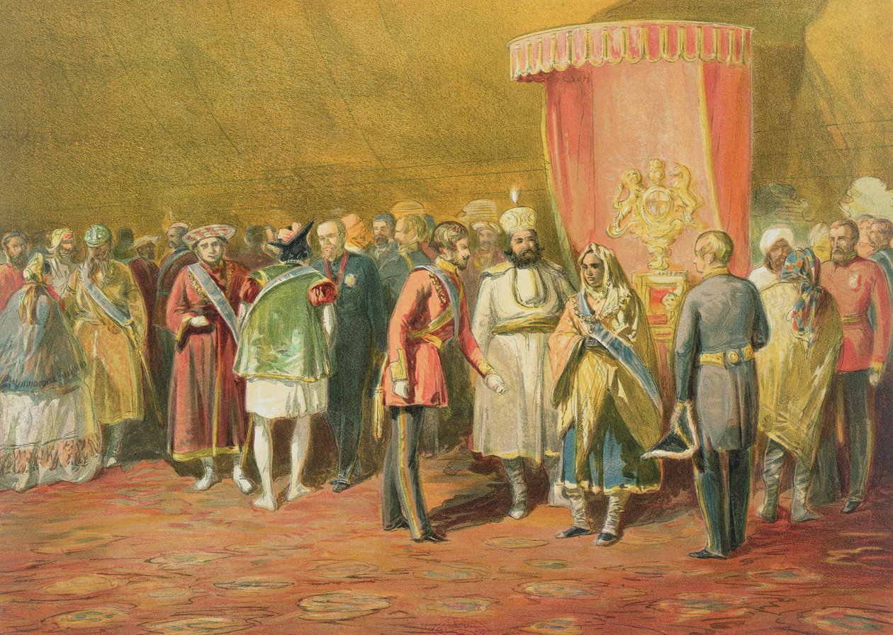 भारत के स्टार का पहला निवेश, 1863 (क्रोमोलिथो) द्वारा विलियम क्रीमिया सिम्पसन