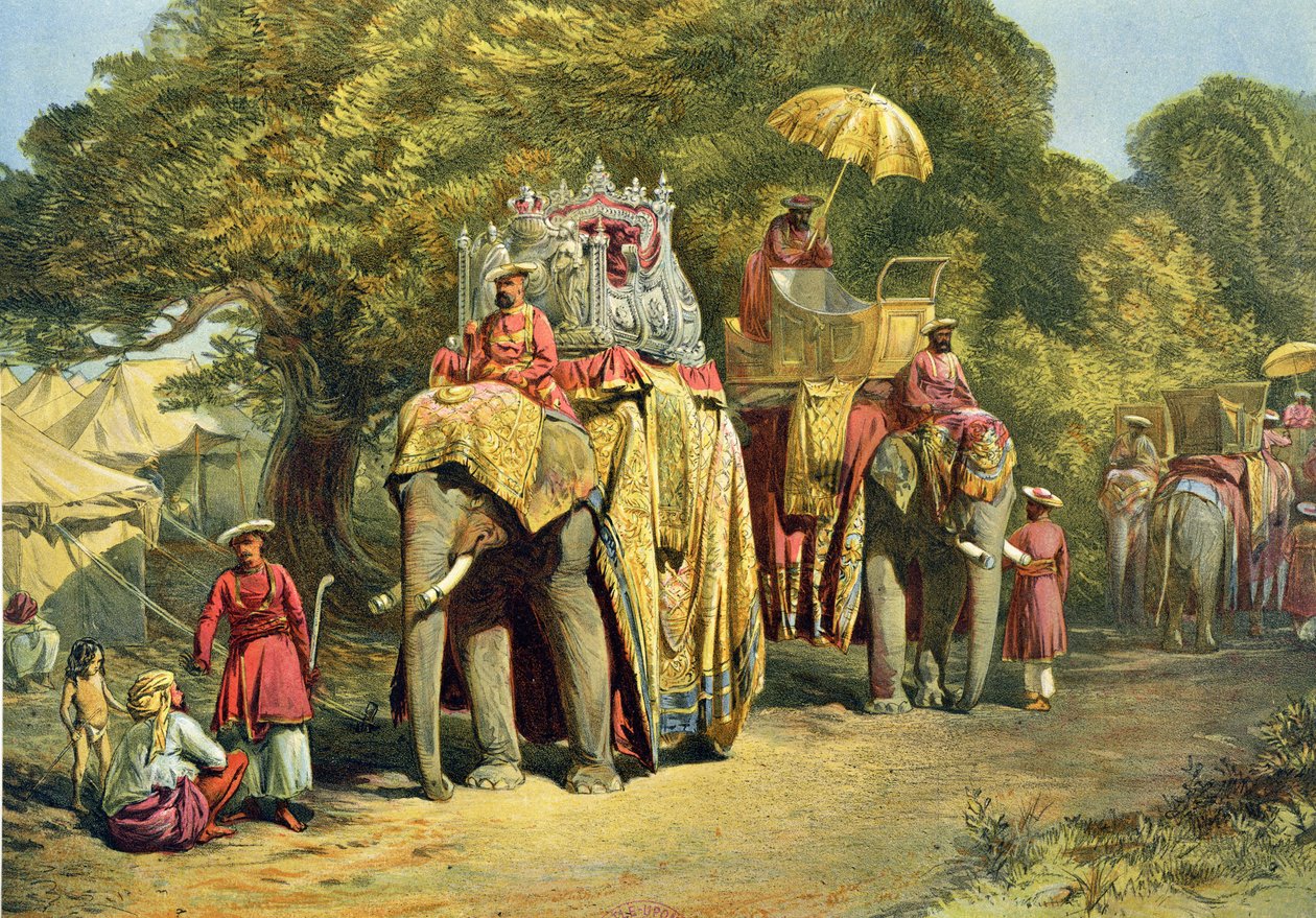 गवर्नर-जनरल का राज्य हावड़ा, 1863 (क्रोमोलिथो) द्वारा विलियम क्रीमिया सिम्पसन