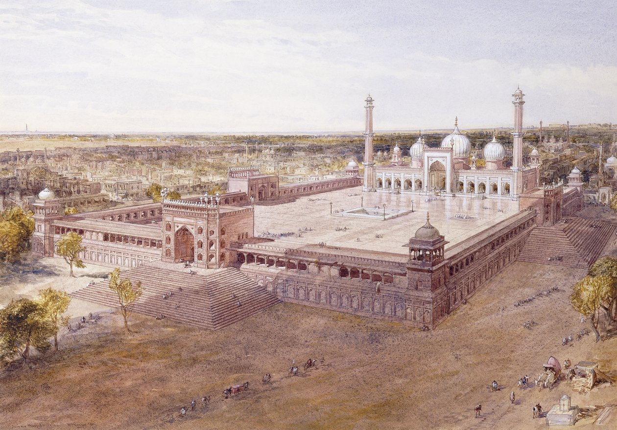 The Jami Masjid, Delhi, 1864 द्वारा विलियम क्रीमिया सिम्पसन