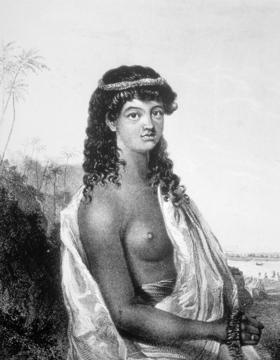 सैंडविच आइल्स हवाई की युवा लड़की, c1826 द्वारा विलियम डैम्पियर