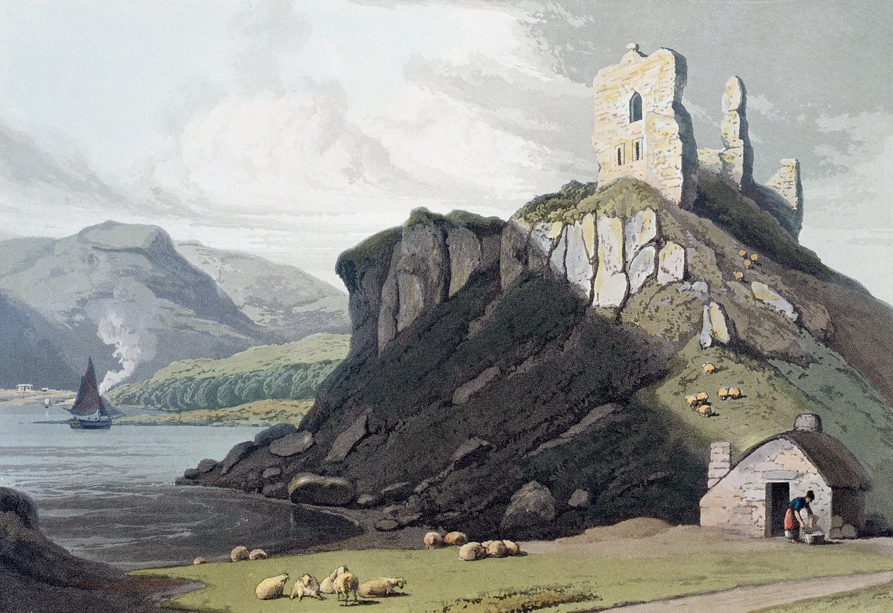 एरोस कैसल, आइल ऑफ मुल, स्कॉटलैंड, 1818 द्वारा विलियम डेनियल