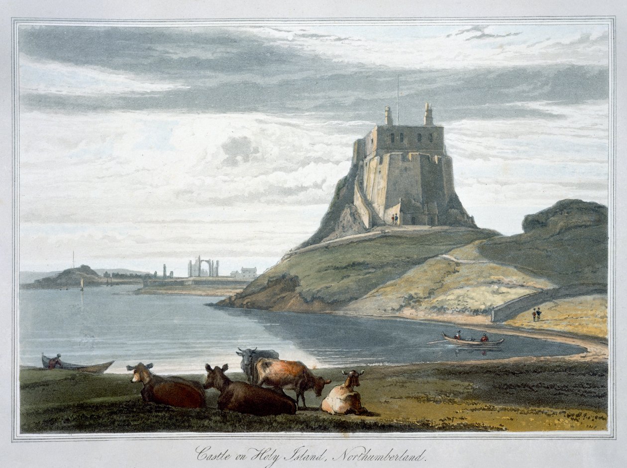 कैसल ऑन होली आइलैंड, नॉर्थम्बरलैंड, 1822 द्वारा विलियम डेनियल