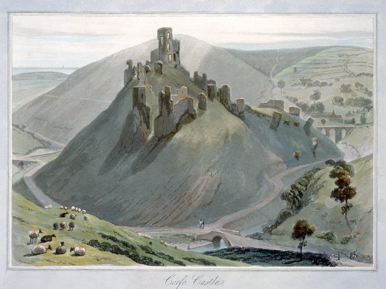 कॉर्फ़ कैसल, डोरसेट, 1823 द्वारा विलियम डेनियल