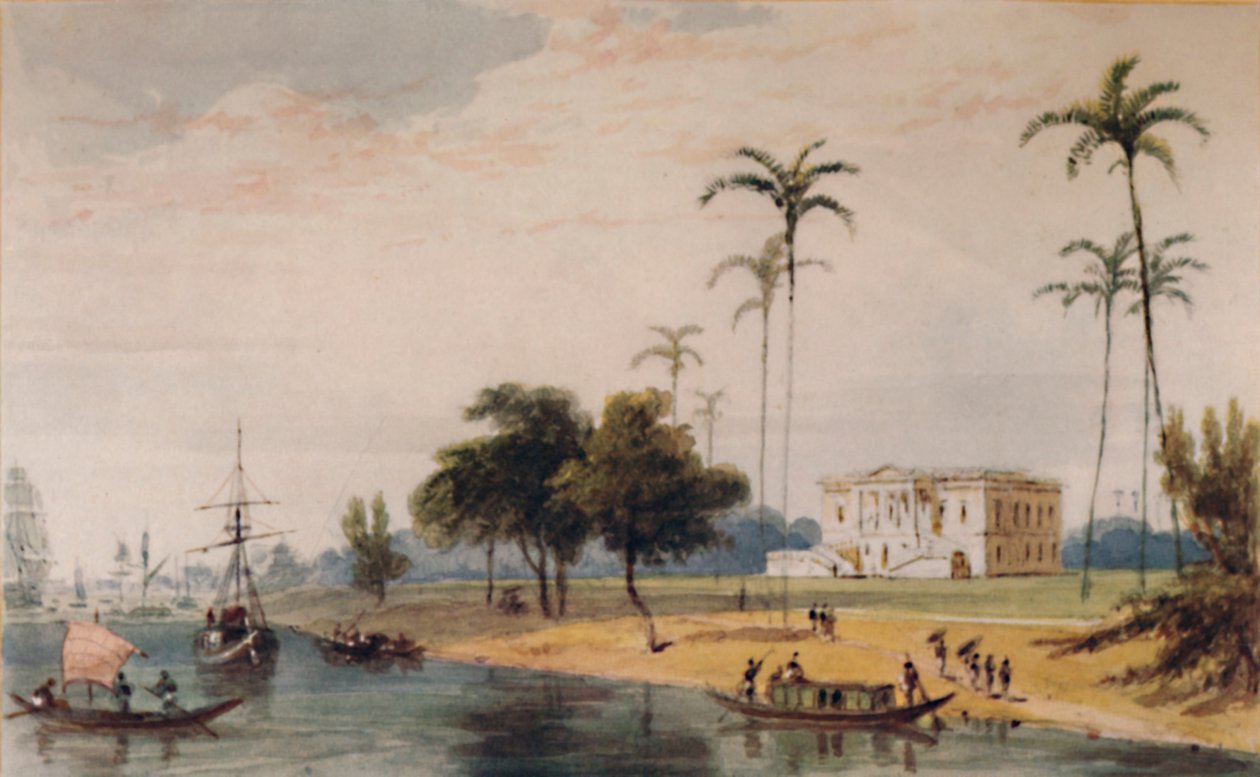 गार्डन हाउस रीच, कलकत्ता में, c1786-1791, 1935 द्वारा विलियम डेनियल