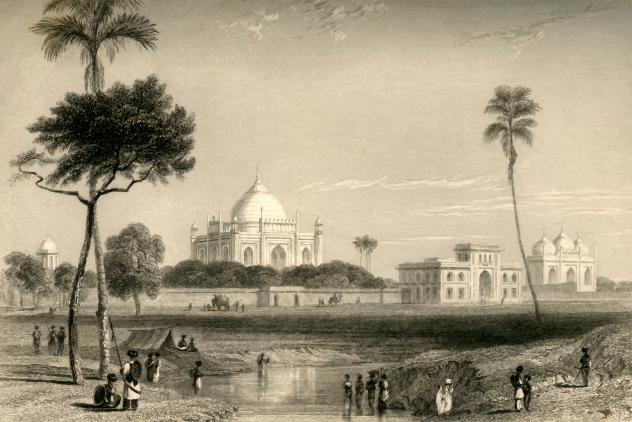 बाद के जंग की समाधि, दिल्ली, 1835। द्वारा विलियम डेनियल