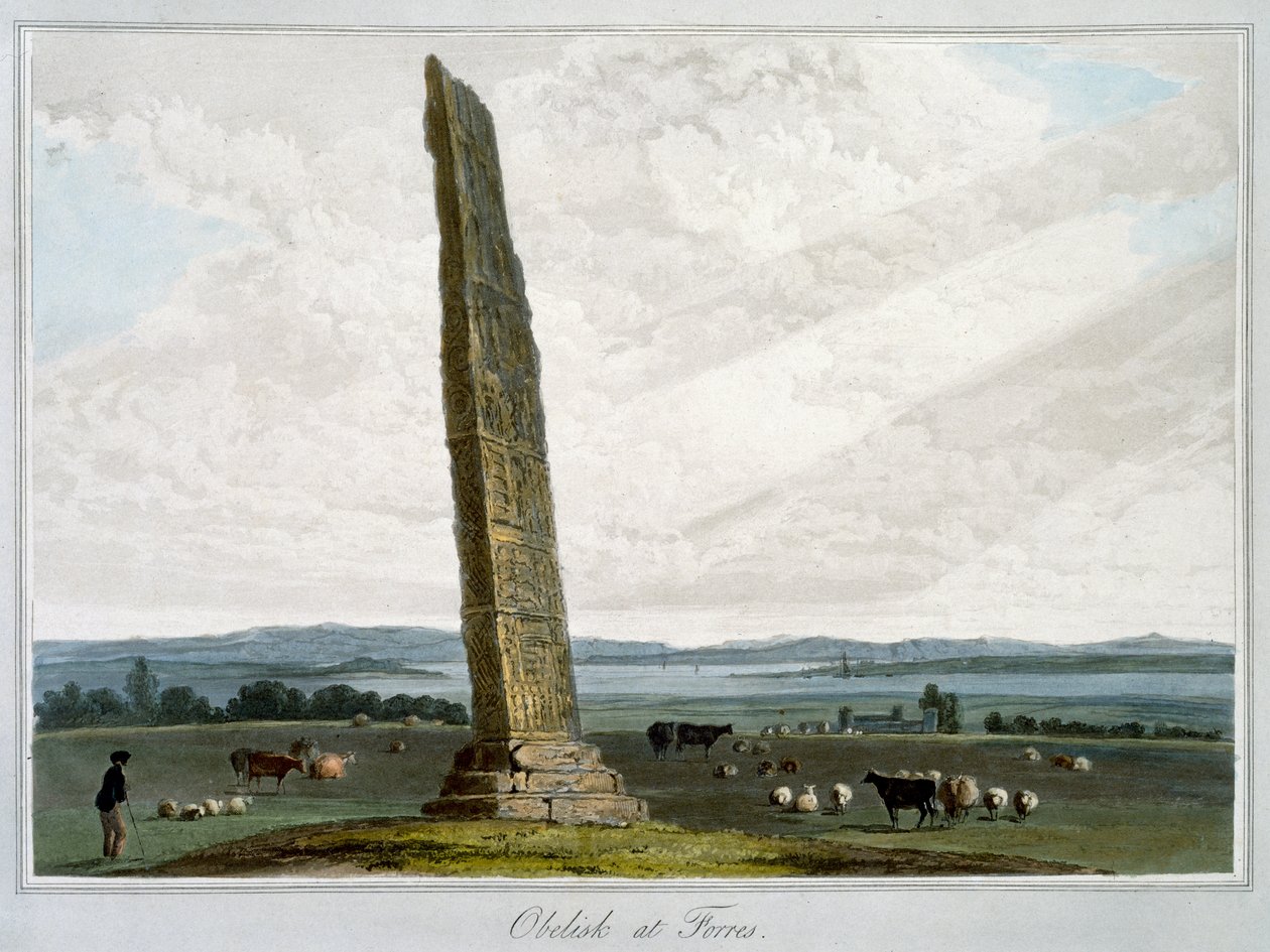 ओबिलिस्क एट फ़ोरेस, मोरे, स्कॉटलैंड, 1821 द्वारा विलियम डेनियल