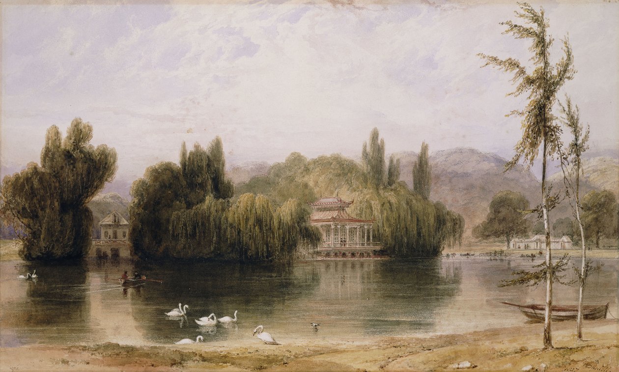 वर्जीनिया जल पर दृश्य, 1827 द्वारा विलियम डेनियल