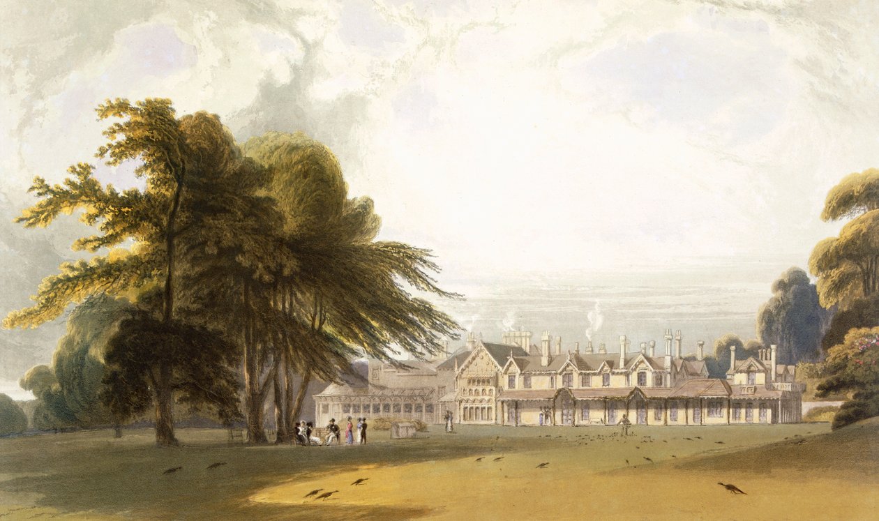 विंडसर पार्क: द रॉयल लॉज, c1827-30। द्वारा विलियम डेनियल