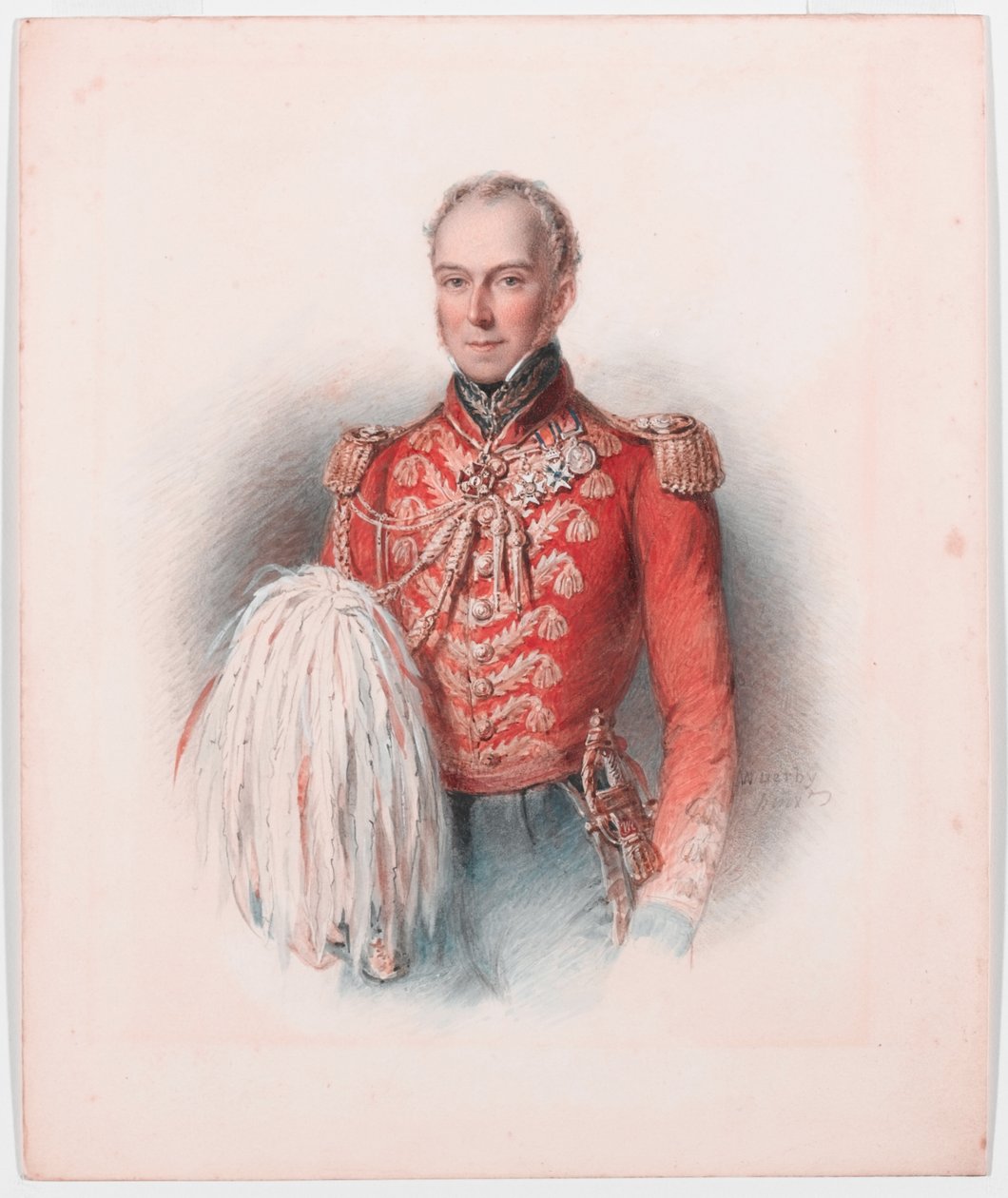 मेजर-जनरल विलियम जॉर्ज कीथ एलफिन्स्टन, 1837 लगभग द्वारा विलियम डर्बी