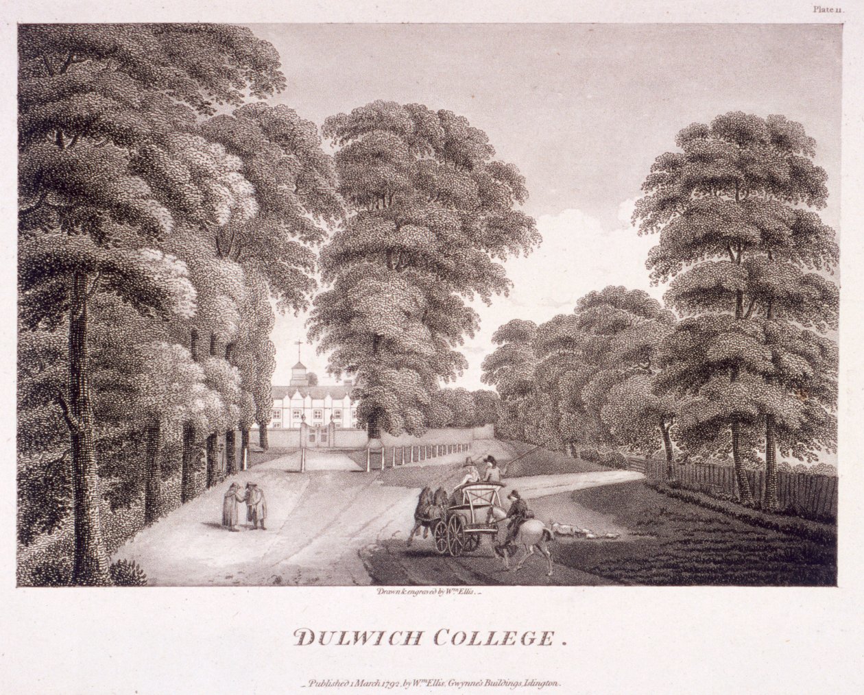 डुलविच कॉलेज, कैम्बरवेल, लंदन, 1792 द्वारा विलियम एलिस
